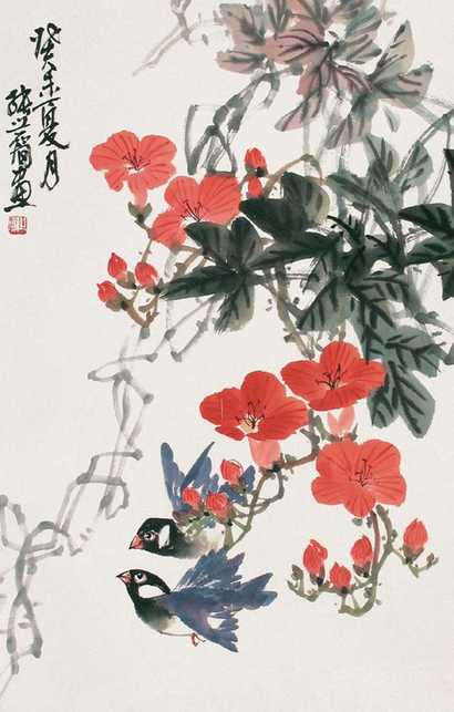 张世简 凌霄 立轴